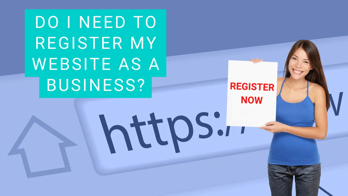 Illustration asking whether a website needs to be registered as a business