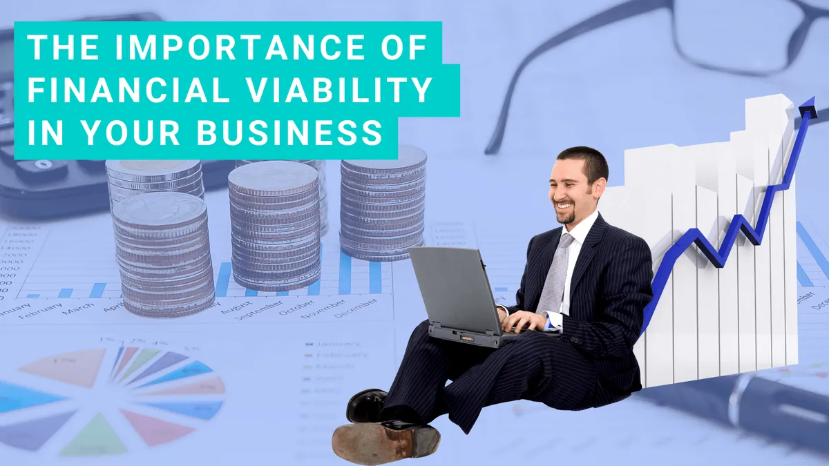 Illustration of financial charts representing the viability of a business