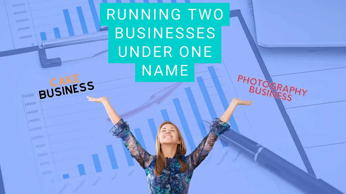 Illustration of two businesses operating under one company name