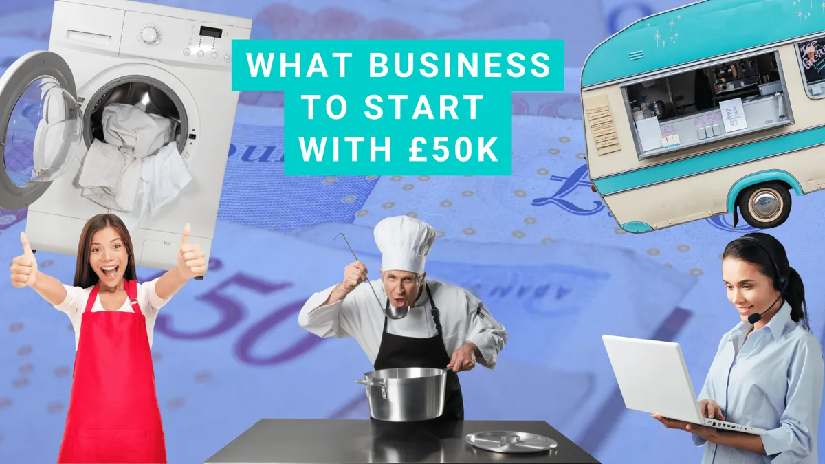 Illustration of business ideas you could start with £50,000